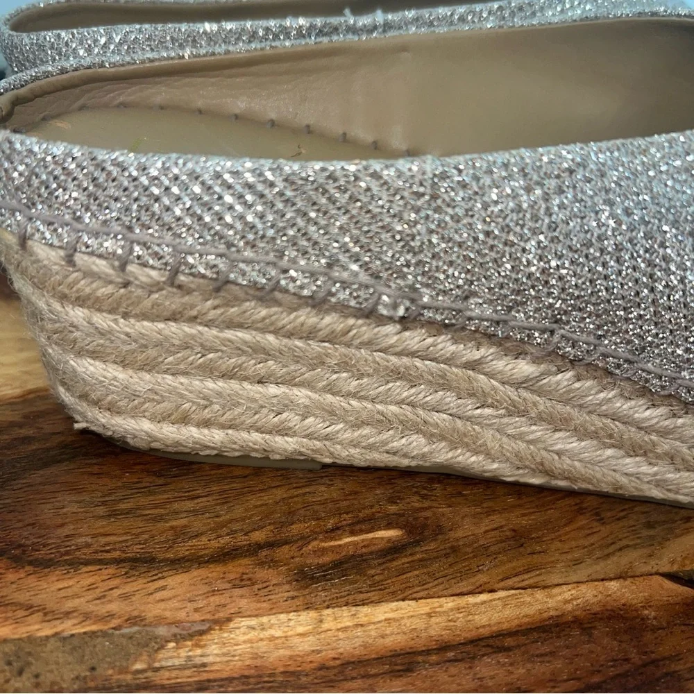 Franco Sarto Shimmering Gold Espadrille Slides